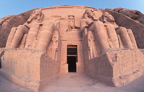 A view of the temple of Ramses II pictured at Abu Simbel in Egypt