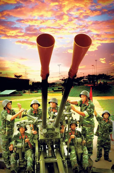 Đoàn phòng không sẵn sàng chiến đấu.