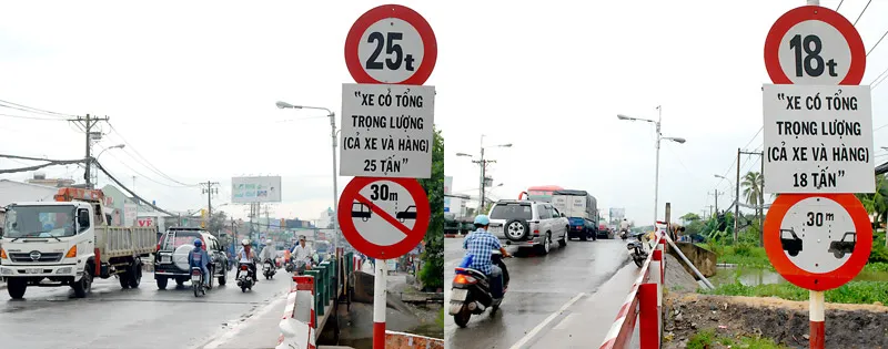 Hệ thống biển báo tải trọng cầu: Có “bắt bí” doanh nghiệp vận tải?