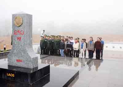 Youth stand attention in the marker 177