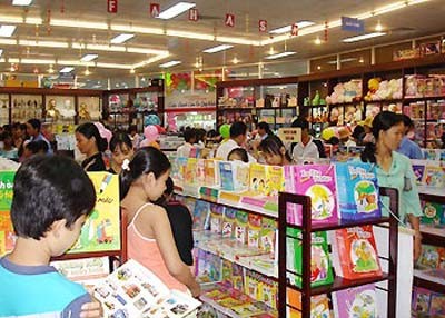 A scene inside Fahasa bookstore in Ho Chi Minh City