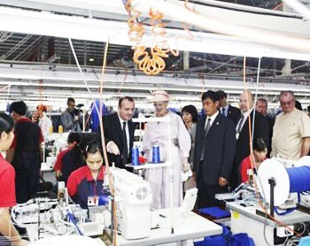 Danish Queen Margrethe II and Prince Henrik visit Mascot International Ltd. in Vietnam which employs nearly 1,000 local labourers.