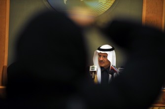 Assistant to the Saudi Minister of Petroleum Prince Abdulaziz Salman bin Abdulaziz Al-Saud speaks during a press conference at King Abdulaziz International conference center, in Riyadh on February 21, 2011, on the eve of the International Energy Forum, which groups the world's top oil producers and consumers, and which will meet in Saudi Arabia as economic recovery drives prices back to levels last seen before the 2008 global financial crisis. AFP