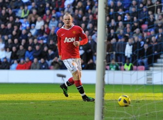 Wayne Rooney scores the third goal. AFP