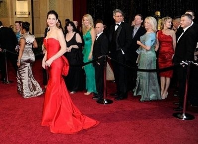 AFP - From Sandra Bullock's (pictured) stunning red to Gwyneth Paltrow in subdued silver, all eyes were on the fashion choices as Hollywood's A-listers hit the Oscars red carpet