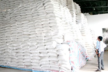 A rice stockpile in the Mekong Delta. (Photo: SGGP)