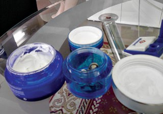 A whitening cream advertised on television