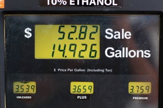 The price for a gallon of gas is seen at a Ugas station March 6, 2011 in Miami, Florida, USA. The national average for a gallon of self-serve, regular gas was $3.50 a .33 cent increase from two weeks ago. This was the second largest two-week jump in gas prices ever, largely due to the events unfolding in Libya. AFP