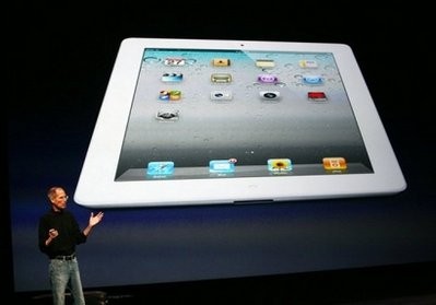 Apple CEO Steve Jobs appears at Apple's special media event to introduce the second generation iPad at the Yerba Buena Center for the Arts in San Francisco, on March 2, in California