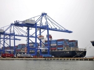 Containers loading and unloading at Tan Cang- Cai Mep Port, Ba Ria- Vung Tau province (Source: VietnamPlus)