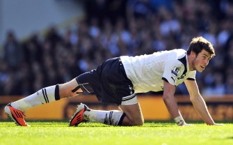 Tottenham Hotspur's Welsh player Gareth Bale stretches his leg during the match between Tottenham Hotspur and West Ham United. AFP