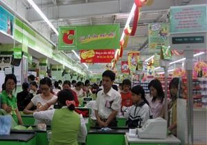 Customers at a Big C supermarket