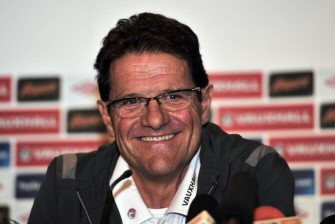 England's Italian manager Fabio Capello addresses a press conference at the Hilton Hotel in Cardiff, Wales on March 25, 2011. AFP