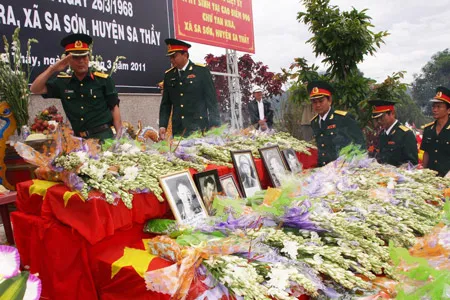 Kon Tum: Lễ  truy điệu và an táng 77 hài cốt liệt sỹ