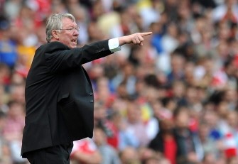 AFP - Sir Sir Alex Ferguson gestures during the English Premier League football match between Arsenal and Manchester United on May 1, 2011.