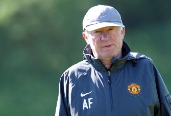 AFP - Manchester United manager Alex Ferguson takes part in a training session at their Carrington training ground in Manchester on May 3, 2011