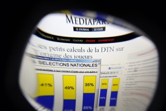 AFP - A computer screen shows on May 6, 2011 in Paris a website page of French online newspaper Mediapart showing a French Football Federation (FFF) graphic chart highlighting the percentage of dual-nationality players coming through France's coveted training programmes.