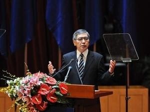ADB President Haruhiko Kuroda delivers a speech during the 44th Annual Meeting in Hanoi May 3-6