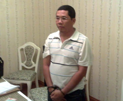(File) Phan Ha Binh was arrested on October 13, 2010 at a restaurant in Ho Chi Minh City for blackmailing