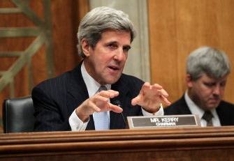 AFP - Committee chairman Sen. John Kerry speaks during a hearing before the Senate Foreign Relations Committee May 5, 2011 on Capitol Hill in Washington, DC.
