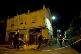 AFP - View of a damaged house in Lorca, southern Spain, on May 11, 2011 after the quake