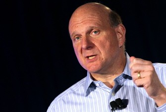 Microsoft CEO Steve Ballmer speaks during a news conference about Microsoft's purchase of Skype on May 10, 2011 in San Francisco, California.