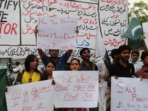 Students protest against the US raid that killed Osama bin Laden and US drone attacks, in Lahore