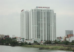 View of an apartment building of property group Hoang Anh Gia Lai in District 2. Although property-based firms try to escape from a frozen market, others in different sector look eager to enter (Photo:Minh Tri)