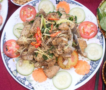 Tuna fish fried with citronella and chilly