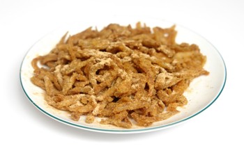 Dried anchovy mixed with powdered grilled rice