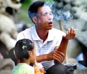 Seventy percent of young children in the country under the age of five are passive smokers
