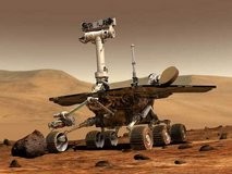 This artist's concept shows NASA's Spirit rover, which was last communicated with on March 22.2011