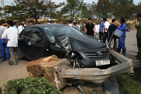 A traffic accident in Thai Nguyen province. PM criticized Thai Nguyen where death tolls in traffic accidents had jumped in the last three years.