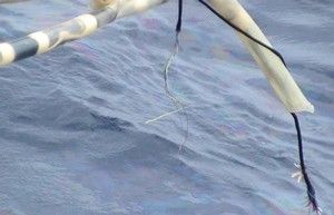 Vietnam News Agency photo shows the Binh Minh 02 ship’s exploration cables cut on May 26, 2011