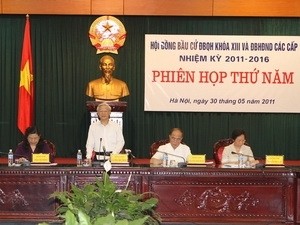 Party General Secretary and National Assembly Chairman Nguyen Phu Trong speaks at the session (Photo: VNA)
