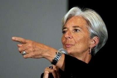 France's Finance Minister Christine Lagarde answers a question during a press conference in a hotel in Brasilia, on May 30, 2011