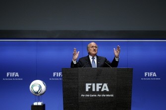 AFP - FIFA President Sepp Blatter gestures during a press conference on May 30, 2011 at the FIFA headquarters in Zurich, focused on the corruption row that has engulfed football's governing body and threatened his own stranglehold on the top job in the sport.