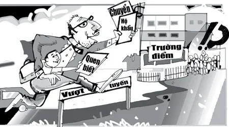 Còn trường điểm - lớp chọn, còn...  “chạy” trường