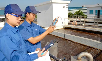 TPHCM đạt tỷ lệ cao nhất cả nước về số lượng nhà máy có khu xử lý nước thải (Ảnh: Một góc khu xử lý nước thải ở một nhà máy tại huyện Hóc Môn TPHCM). Ảnh: KIM NGÂN