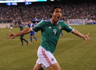 AFP - Mexico's Aldo De Nigris celebrates scoring