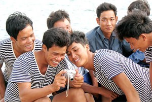 Soldiers at Spratly Islands