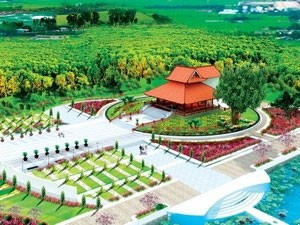 Design of Uncle Ho memorial area in Ca Mau Province.