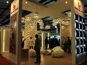 Vietnam News Agency file photo of a booth at a Vietbuild exhibition