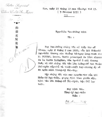 Châu bản khẳng định chủ quyền quần đảo Hoàng Sa được dịch ra tiếng Việt có chuẩn y vua Bảo Đại do nhà nghiên cứu Phan Thuận An sưu tầm, hiến tặng Bộ Ngoại giao.