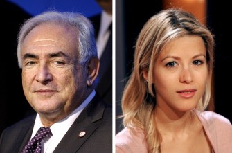 AFP - A combination of two images of Dominique Strauss-Kahn and (at R) a picture taken in 2004 of French journalist and writer Tristane Banon
