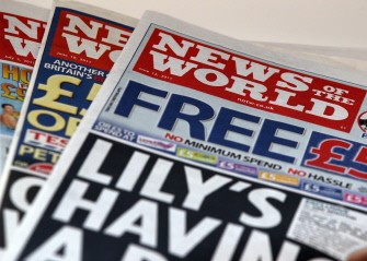 AFP - Copies of Britain's News of the World newspaper are pictured in London, on July 7, 2011