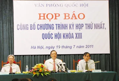 Kỳ họp thứ Nhất, Quốc hội khóa XIII: Dành 11 ngày làm công tác tổ chức, nhân sự