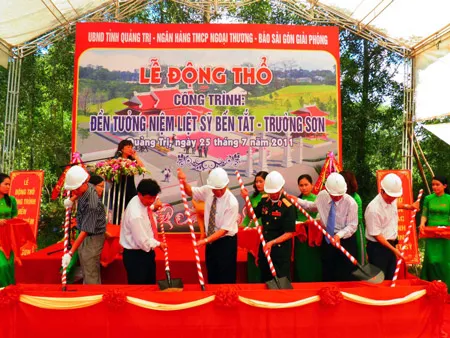 Xây dựng Đền Tưởng niệm liệt sĩ Bến Tắt- Trường Sơn