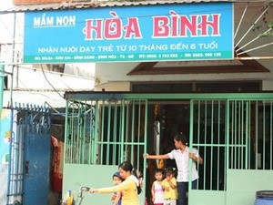 Hoa Binh preschool in the southern province of Binh Duong