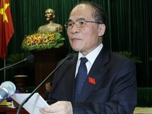NA Chairman Nguyen Sinh Hung delivers closing speech (Source:VNA)